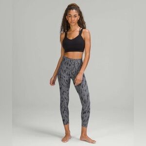 Lululemon InStill High-Rise Tight 25" Size 0 3D Camo Jacquard Asphalt Gray Black